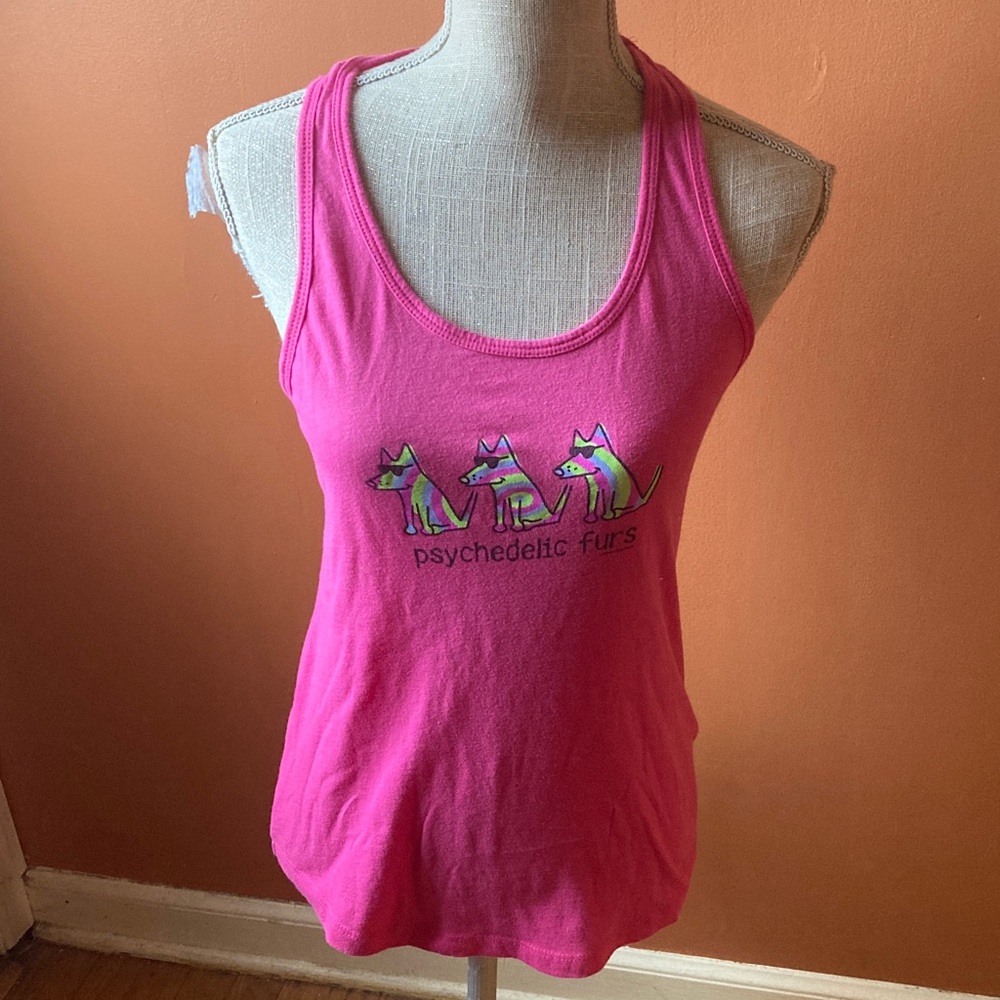 Teddy the Dog Pink Racerback Tank Top